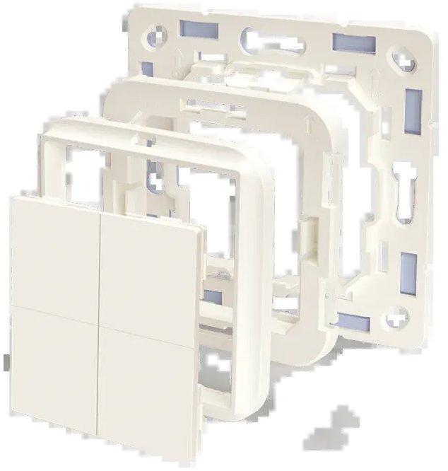 Shelly adaptér pre BLU Wall Switch 4 (pre Bush-Jaeger rámčeky)