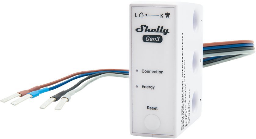 Shelly Gen3 3EM 63 W, 3-fázový merač spotreby, WiFi