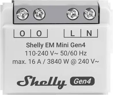 Shelly Gen4 EM mini 16 A, merač spotreby, WiFi, LAN