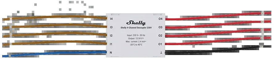 Shelly 4- Channel Decoupler 230 V