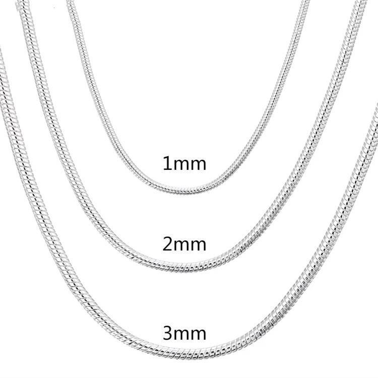 Had retiazka strieborná 3 mm – KL1 55 cm
