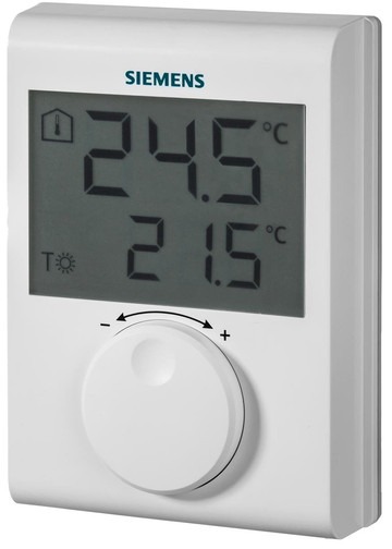 Siemens termostat RDH100, digitálny, priestorový s kolieskom, drôtový