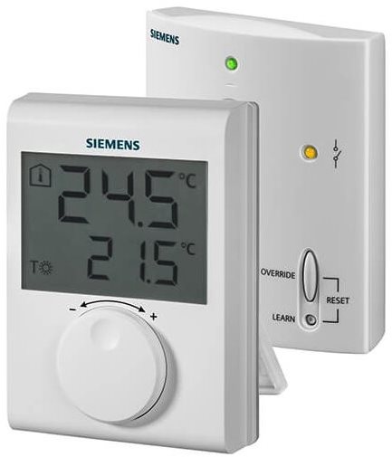 Siemens RDH100 RF/SET Bezdrôtový digitálny priestorový termostat s kolieskom