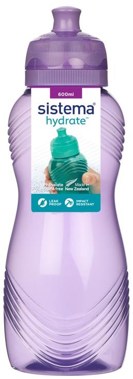Sistema® Hydrate™ Fľaša Wave Twist ‘n’ Sip 600 ml, fialová