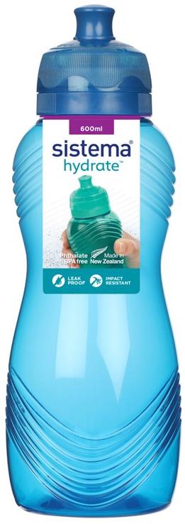 Sistema® Hydrate™ Fľaša Wave Twist ‘n’ Sip 600 ml, modrá