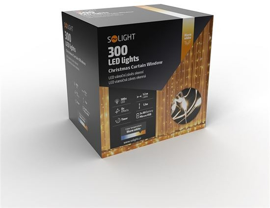 Solight LED vianočný záves okenný