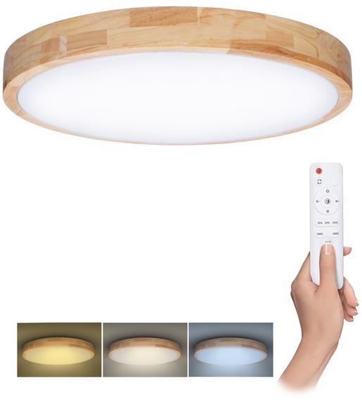 Solight LED osvetlenie s diaľkovým ovládačom Solid Oak, 51 cm
