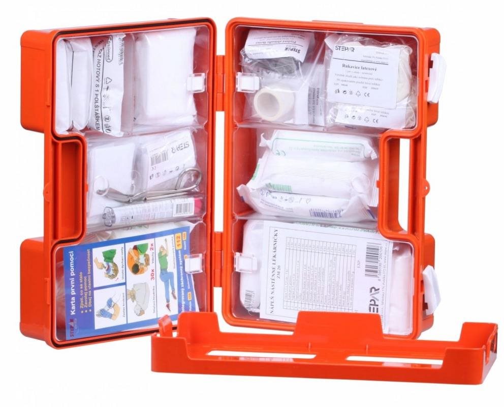 Kufrík prvej pomoci s výbavou pre 20 osôb
