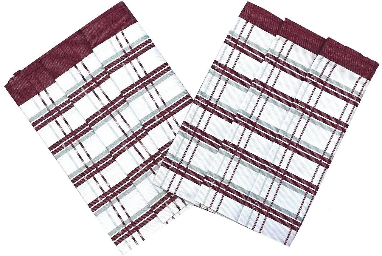 Svitap sleepwell Utierka Extra savá 50 × 70 cm, tradičné káro bordó, 3 ks