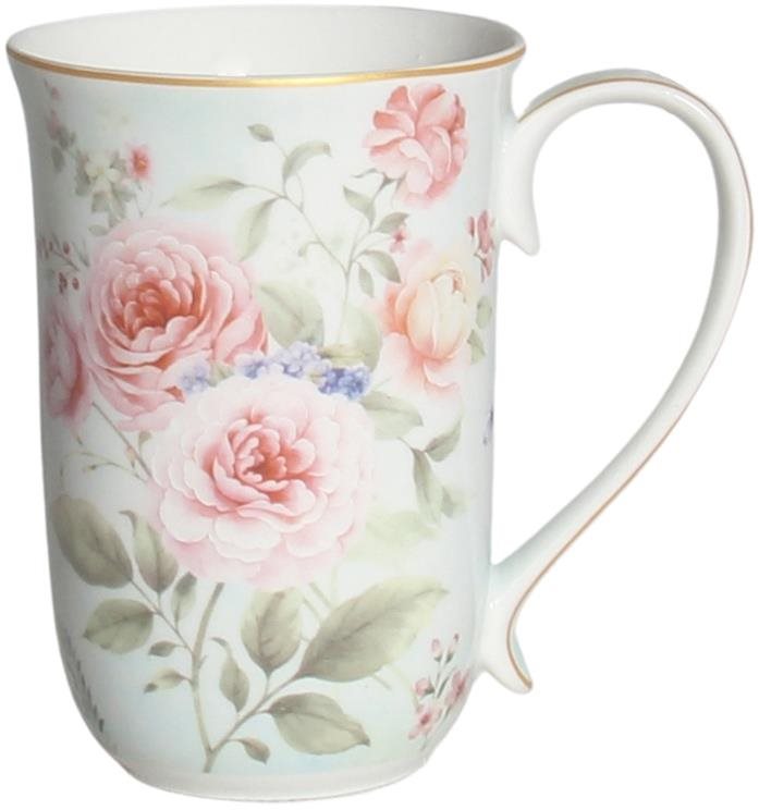 Home Elements Porcelánový hrnček 400 ml, Ruže