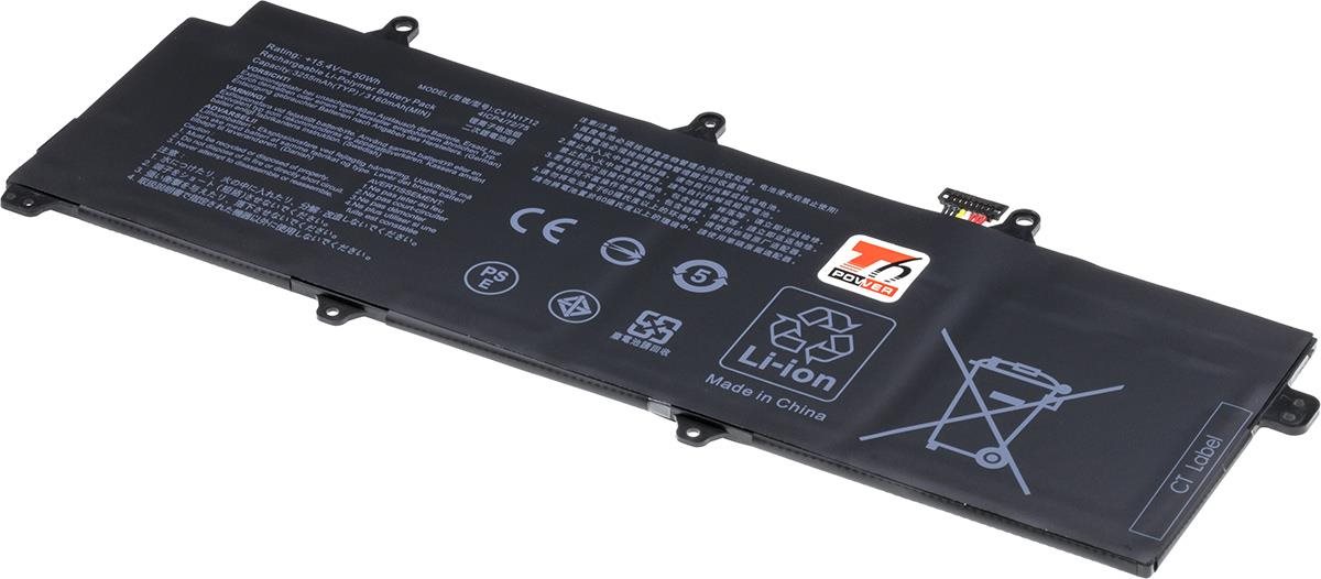 T6 Power na notebook Asus C41N1712, Li-Poly, 15,4 V, 3 255 mAh (50 Wh), čierna