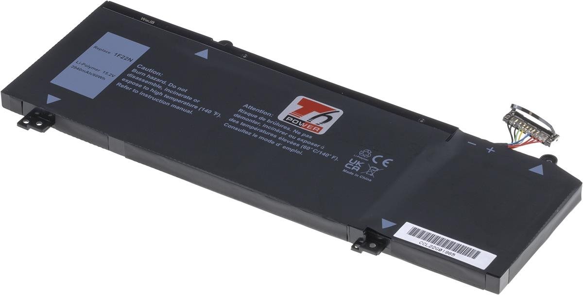 T6 Power do notebooku Dell 1F22N, Li-Poly, 15,2 V, 3940 mAh (60 Wh), čierna