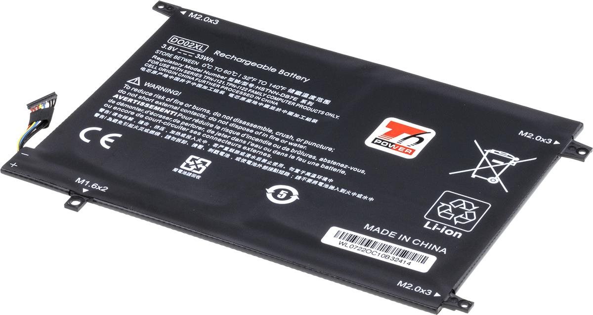 T6 Power do notebooku Hewlett Packard DO02XL, Li-Poly, 3,8 V, 8684 mAh (38 Wh), čierna