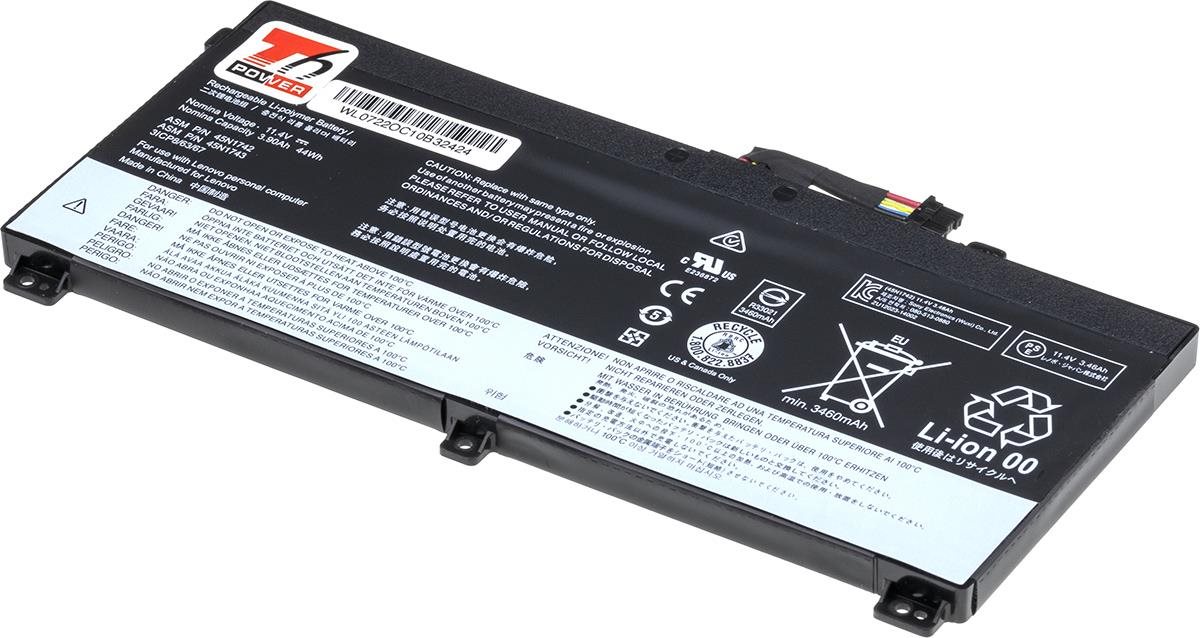 T6 Power Lenovo ThinkPad T550, T560, W550s, internal, 3900 mAh, 44 Wh, 3cell, Li-pol