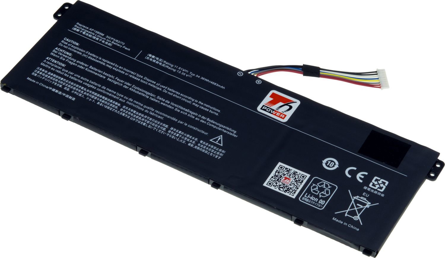 T6 Power pre Acer TravelMate P214-53, P215-54, X40-53, 4683 mAh, 54,3 Wh, 3cell, Li-pol