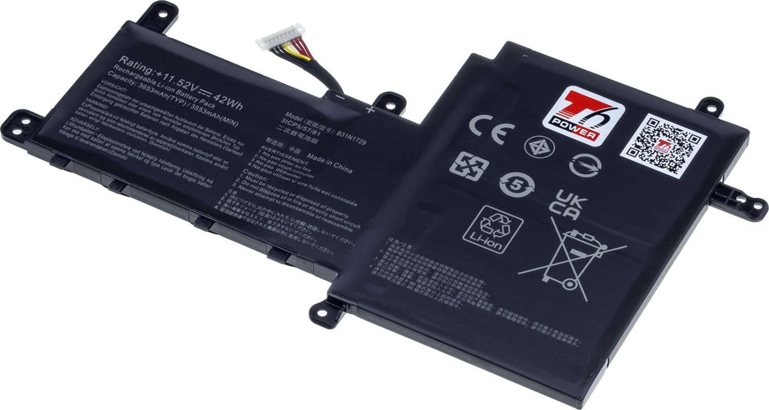 T6 Power pre Asus VivoBook X530U, X530F, S530U, S530F, 3 653 mAh, 42 Wh, 3cell, Li-pol