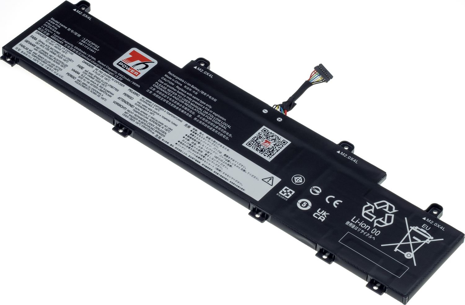 T6 Power pre Lenovo ThinkPad L14 Gen 3, Gen 4, L15 Gen 3, Gen 4, 4 948 mAh, 57 Wh, 3-článková, Li-Po