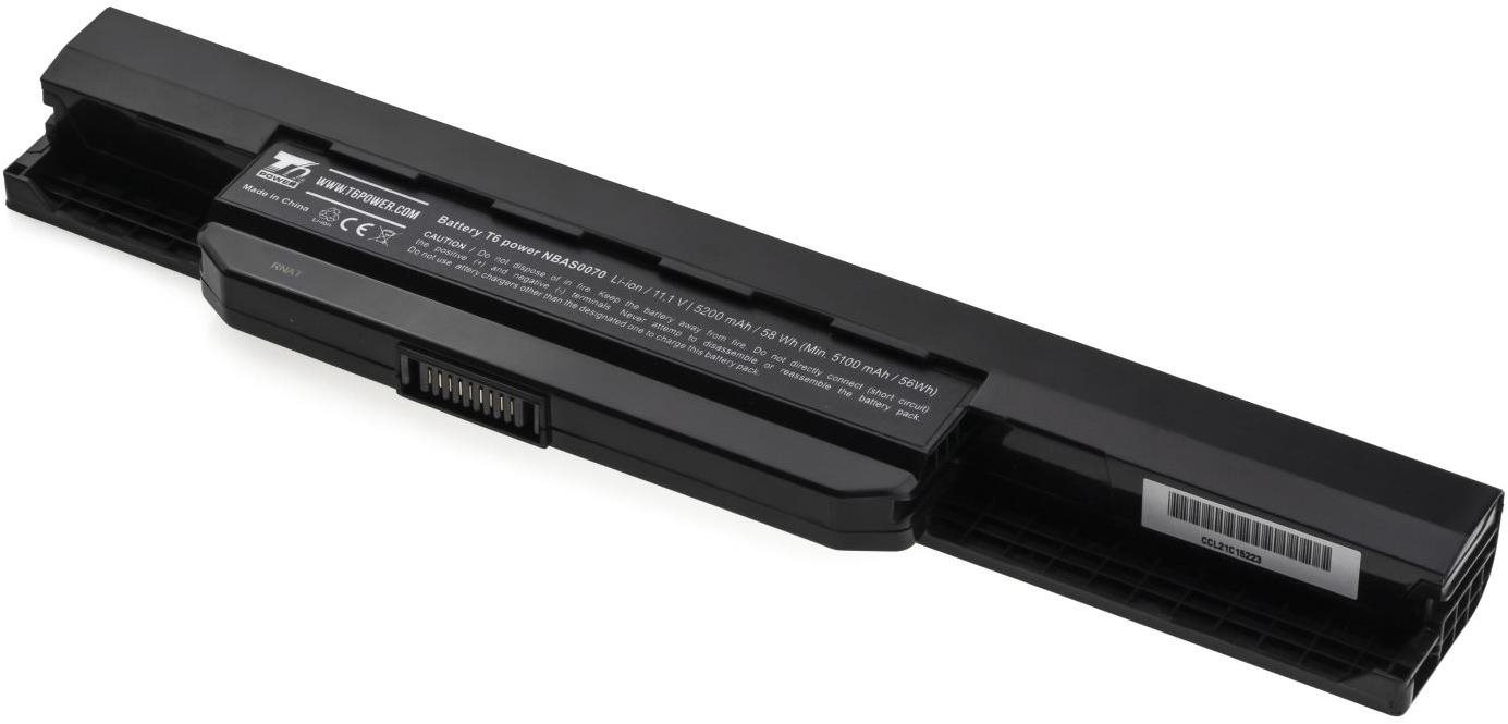T6 power Asus K53, K43, A43, A53, P43, P53, X43, X53 serie, 5200 mAh, 58 Wh, 6 cell