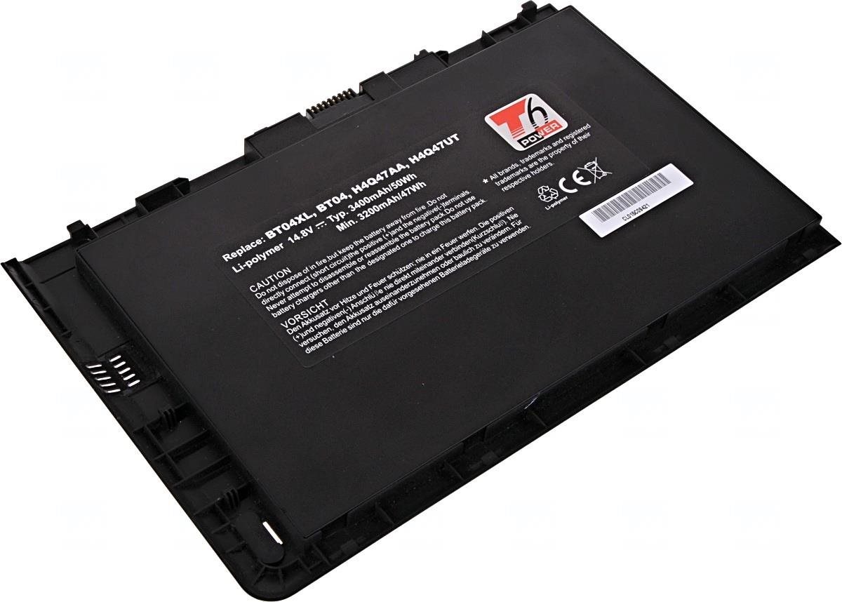 T6 power HP EliteBook 9470m serie, 3 400 mAh, 50 Wh, 4 cell, Li-Pol