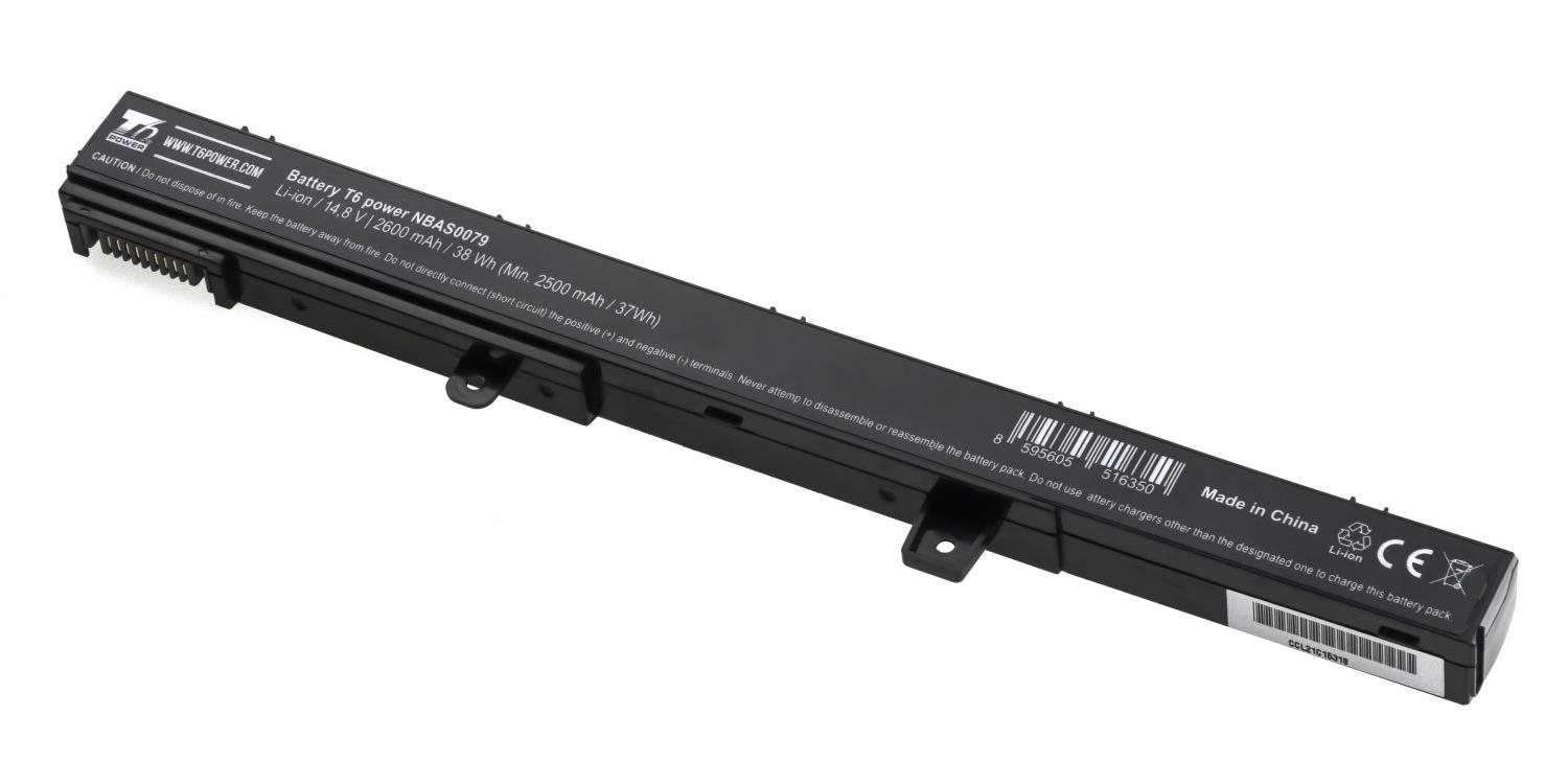 T6 power Asus X451, X551, 2600 mAh, 38 Wh, 4 cell