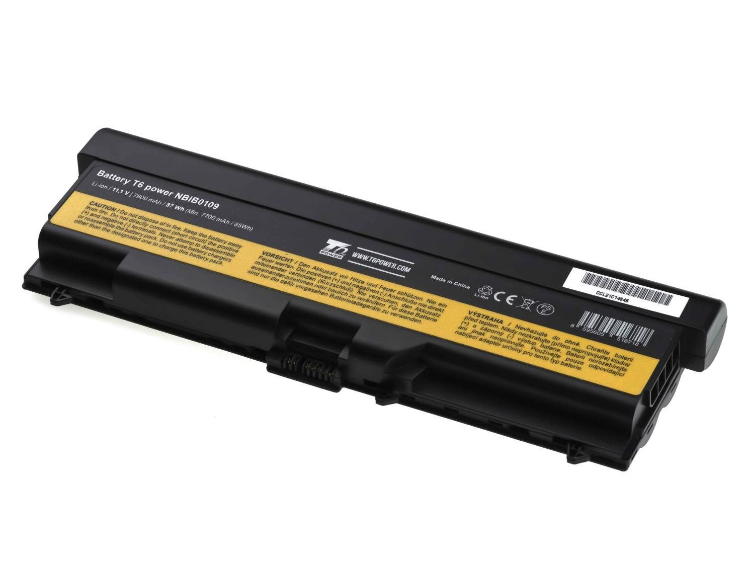 T6 power Lenovo ThinkPad T430, T530 serie, 7800 mAh, 87 Wh, 9 cell
