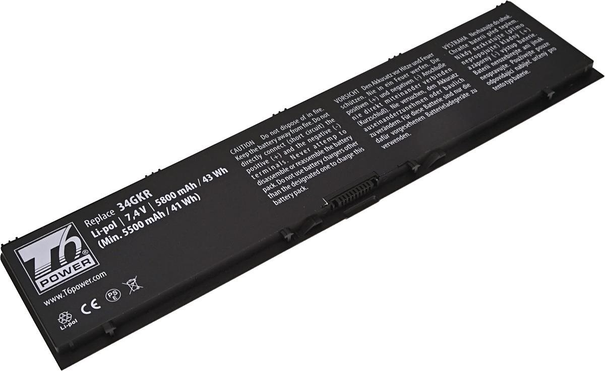 T6 power Dell Latitude E7440, E7450, 5800 mAh, 43 Wh, 4 cell