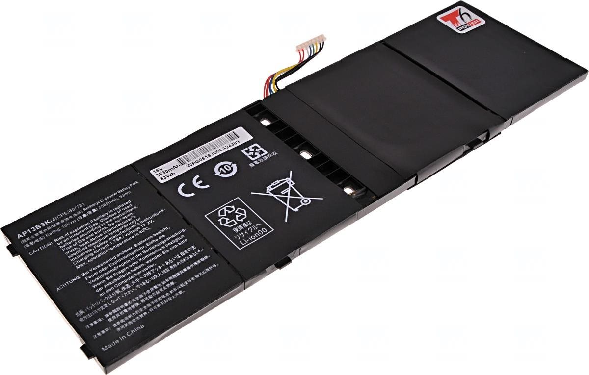 T6 power Acer Aspire V5-572, V7-482, R7-572, 3530 mAh, 53 Wh, 4 cell, Li-Pol
