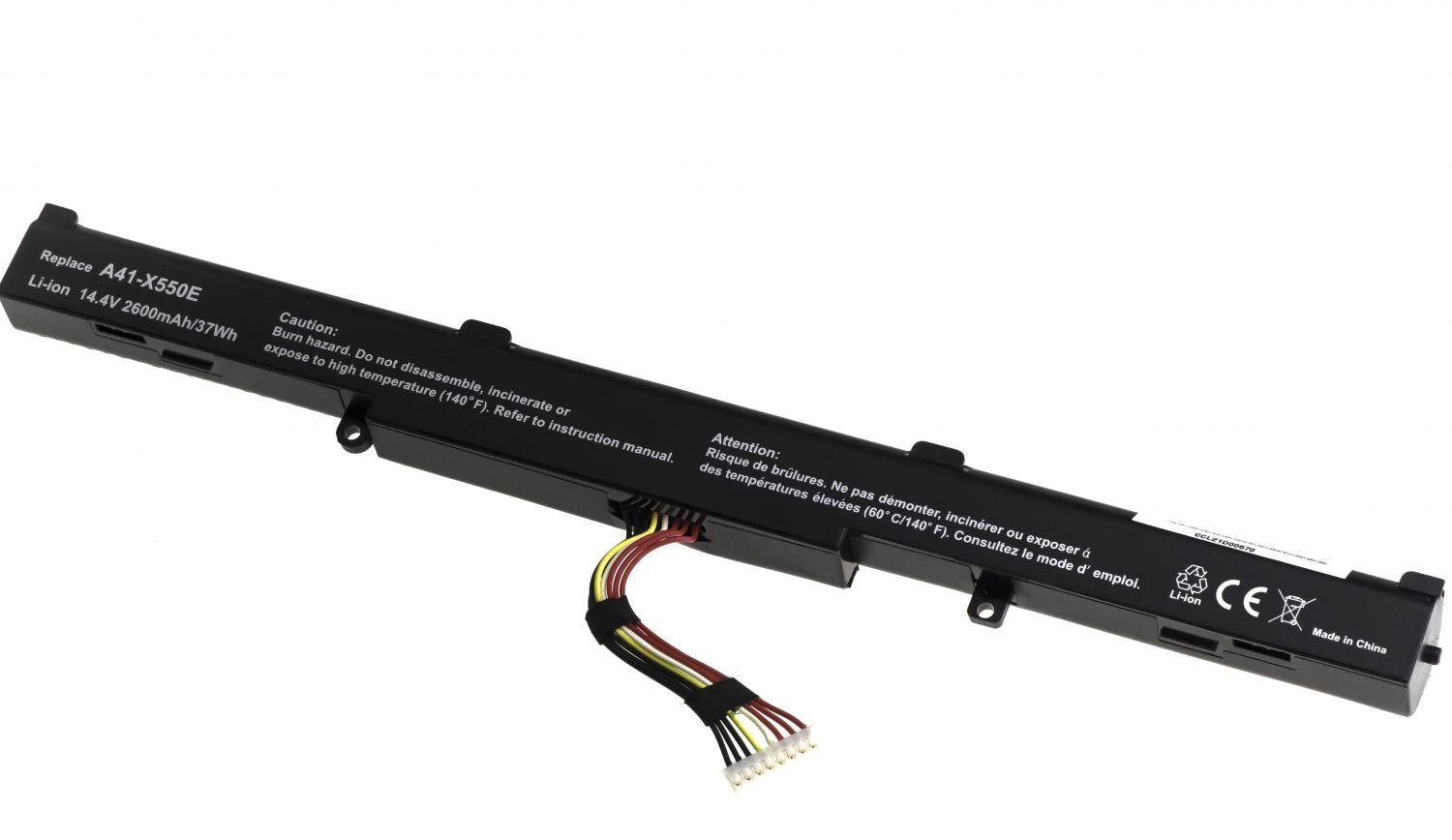 T6 power Asus X450J, X550Z, X750J, X751L serie, 2600 mAh, 37 Wh, 4 cell, Li-Ion