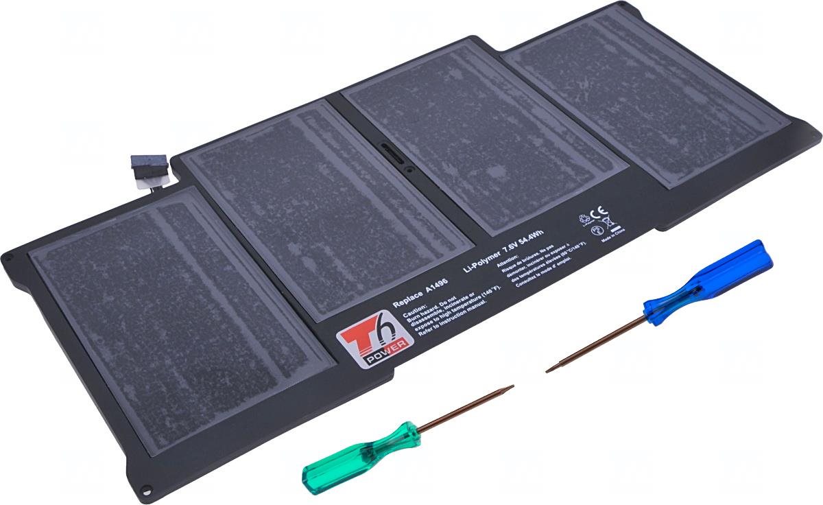 T6 power Apple MacBook Air 13,3" (Mid 2011, 2012, 2013, Early 2014), 7150 mAh, 54 Wh, 4 cell, Li-Pol