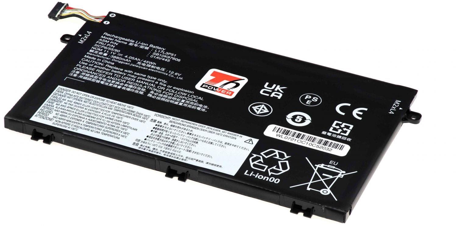 T6 Power Lenovo ThinkPad E480, E490, E580, E590, 3600 mAh, 40 Wh, 3 cell, Li-Pol