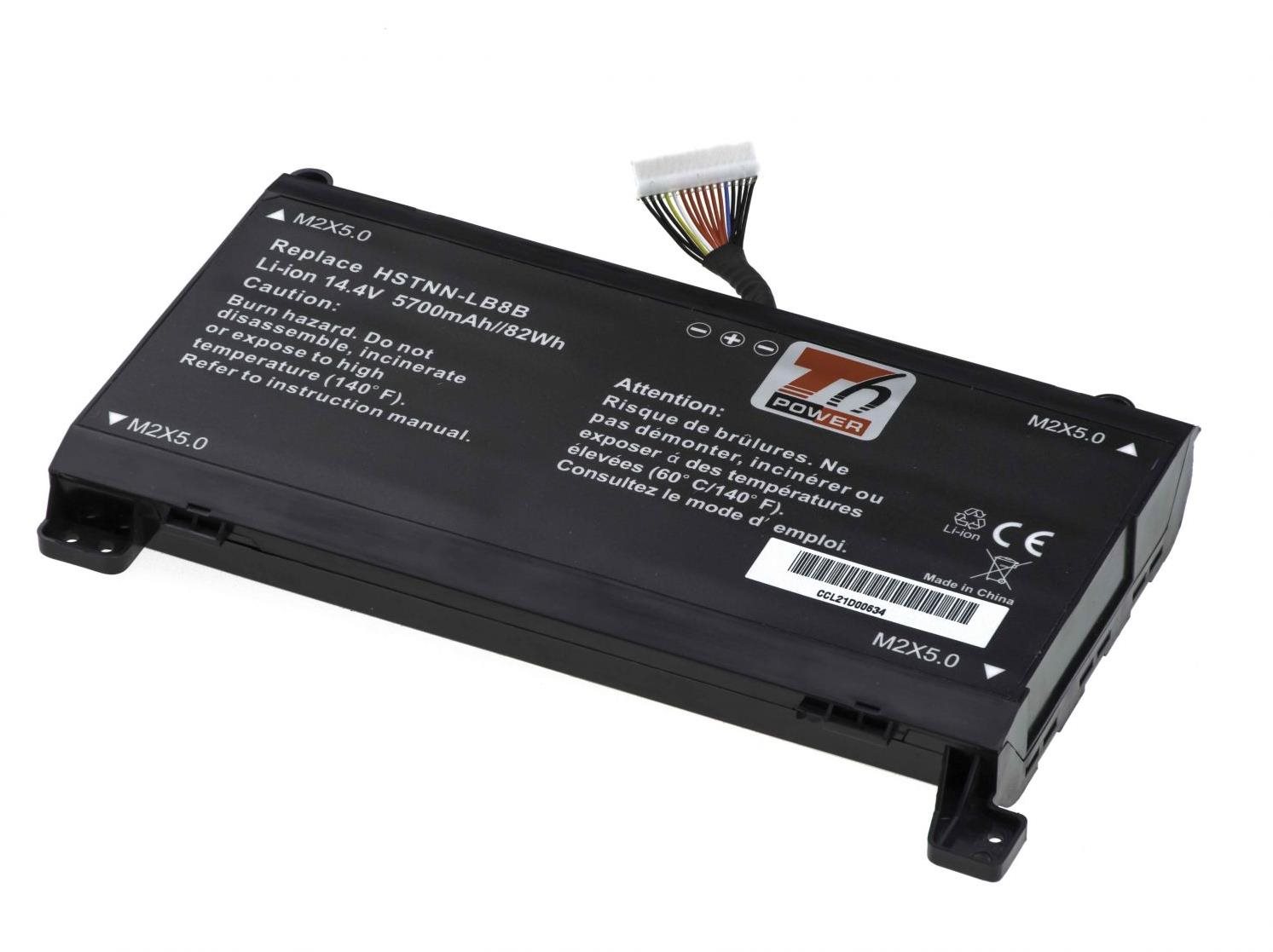 T6 Power HP Omen 17-an000, 17-an100, 16-pin, Geforce 1060/1070, 5700 mAh, 82 Wh, 8 cell, Li-Ion