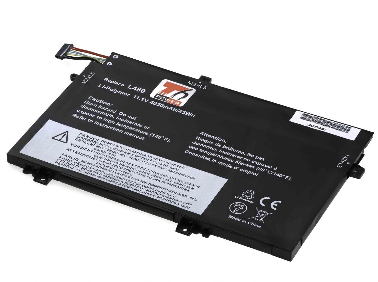T6 Power Lenovo ThinkPad L480, L580, 4 050 mAh, 45 Wh, 3 cell, Li-Pol