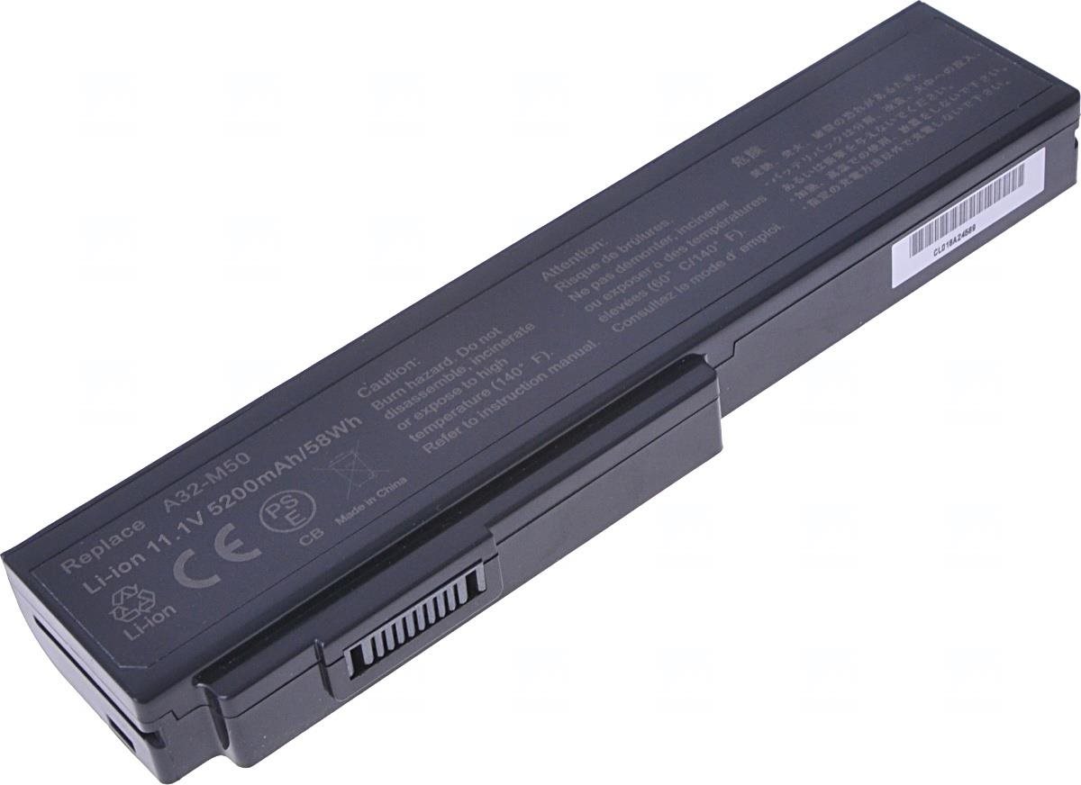 T6 power Asus M50, G50, N53, N61, X55, X64 serie, 5200 mAh, 58 Wh, 6 cell