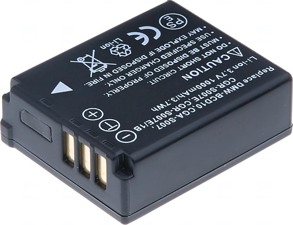 T6 power Panasonic DMW-BCD10, CGA-S007, CGR-S007E, CGR-S007E/1B, 850 mAh, černá