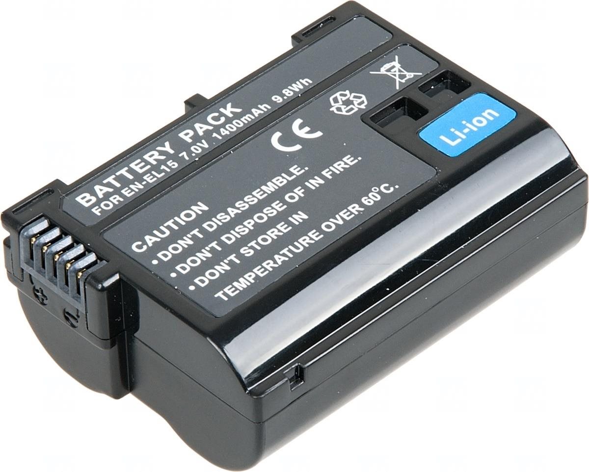 T6 power Nikon EN-EL15, 1400 mAh, čierna