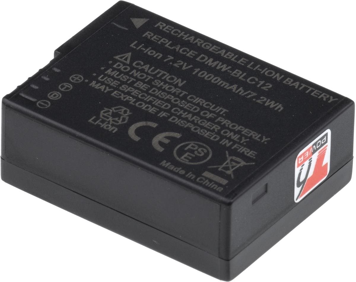 T6 power Panasonic DMW-BLC12E, 1 000 mAh, 7,2 Wh, čierna