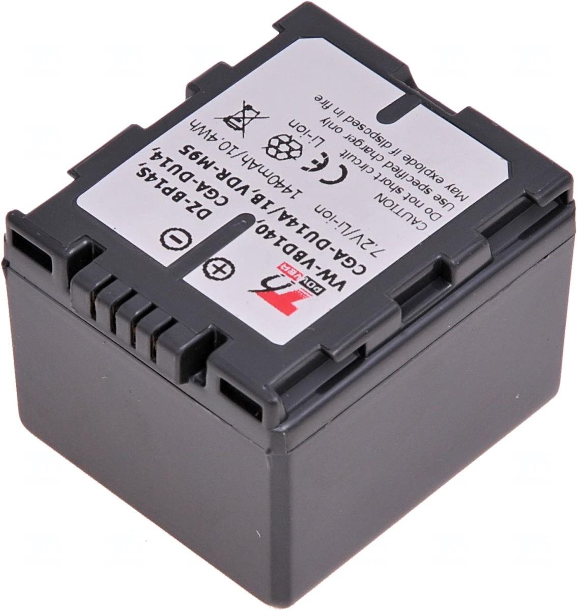 T6 power Panasonic VW-VBD140, CGA-DU14, Hitachi DZ-BP14S, 1440mAh, sivá
