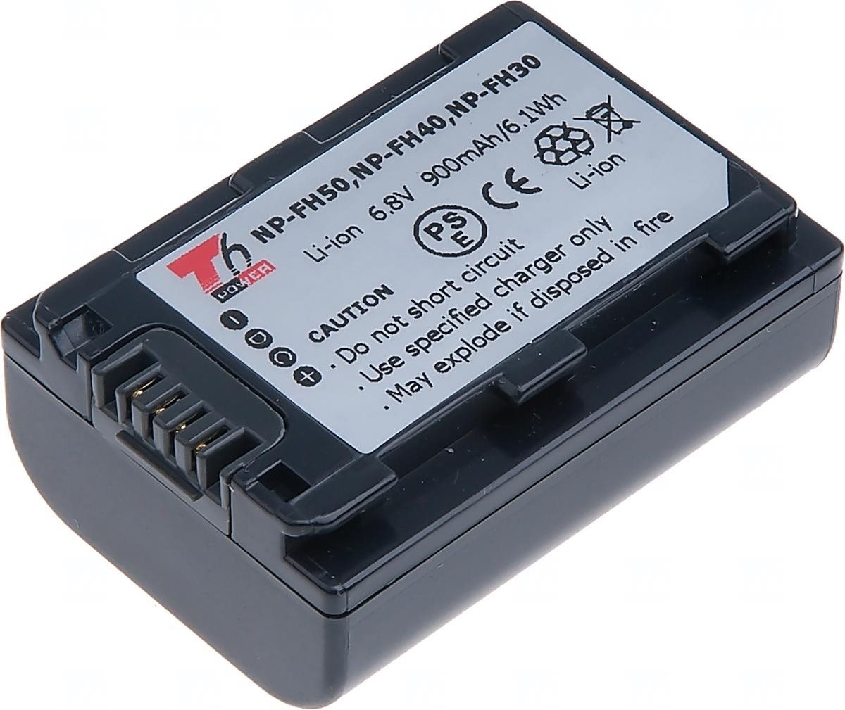 T6 power Sony NP-FH50, 750mAh, sivá