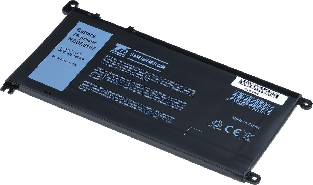 T6 Power pre Dell Inspiron 15 5567, Li-Ion, 3680 mAh (42 Wh), 11,4 V