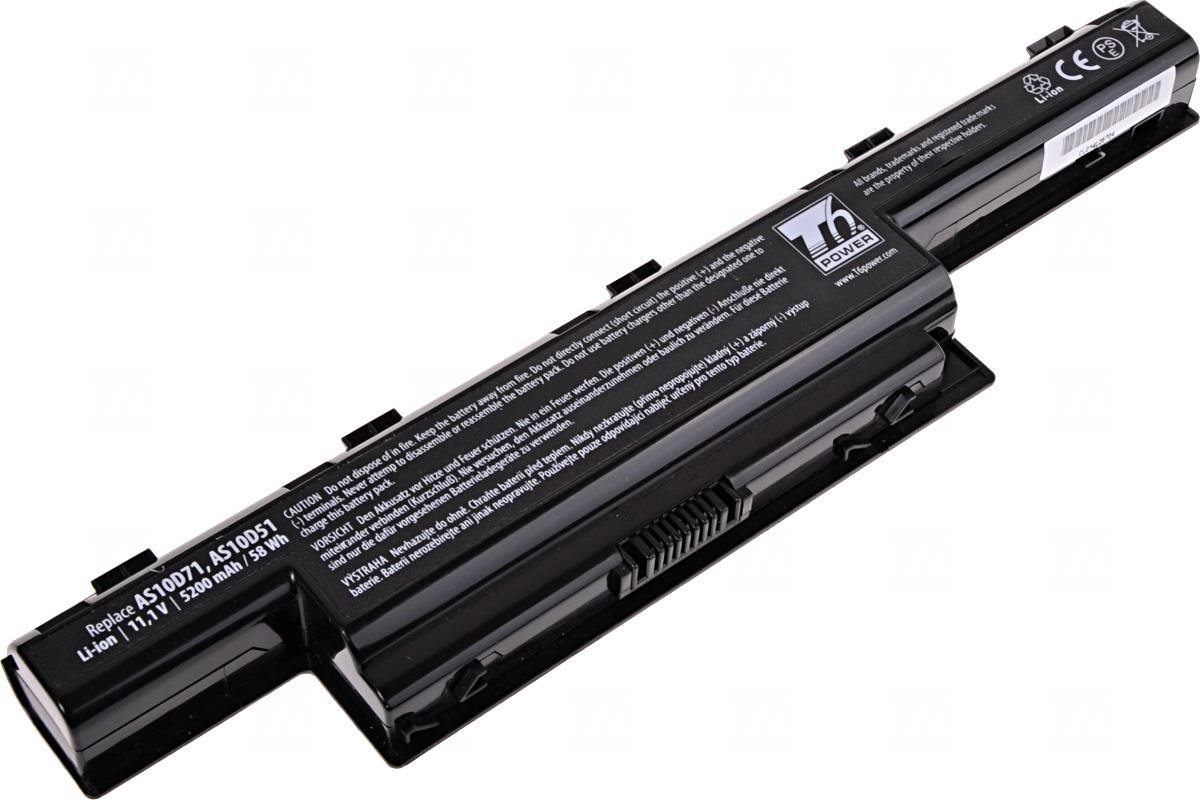 T6 Power pre notebook eMachines AS10D61, Li-Ion, 11,1 V, 5200 mAh (58 Wh), čierna