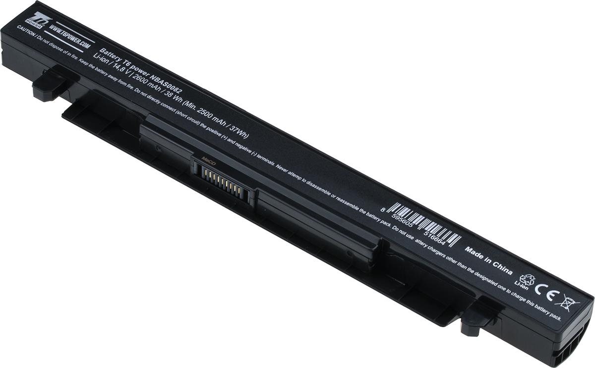 T6 Power pre Asus A550C, Li-Ion, 14,8 V, 2600 mAh (38 Wh), čierna