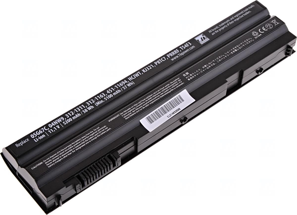 T6 Power pre Dell Latitude E6520, Li-Ion, 11,1 V, 5200 mAh (58 Wh), čierna