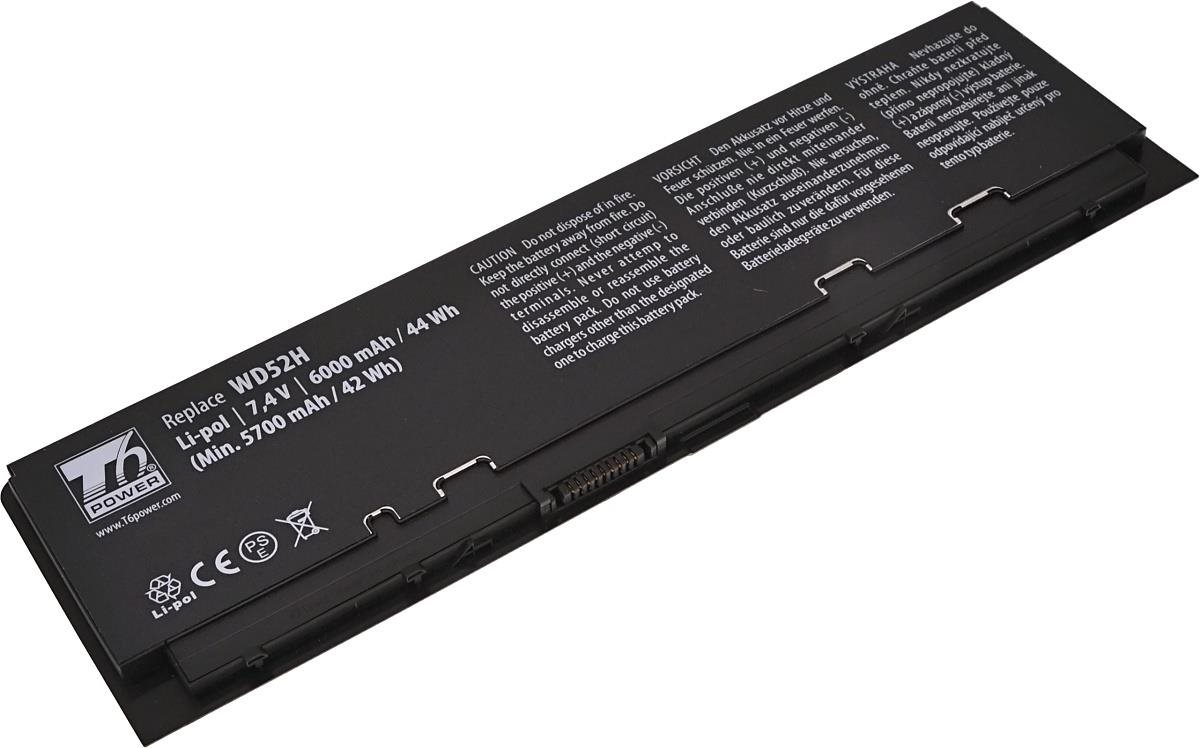 T6 Power pre Dell Latitude E7240, Li-Poly, 7,4 V, 6000 mAh (44 Wh), čierna