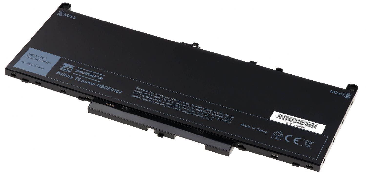 T6 Power pre notebook Dell GG4FM, Li-Poly, 7,6 V, 7200 mAh (55 Wh), čierna