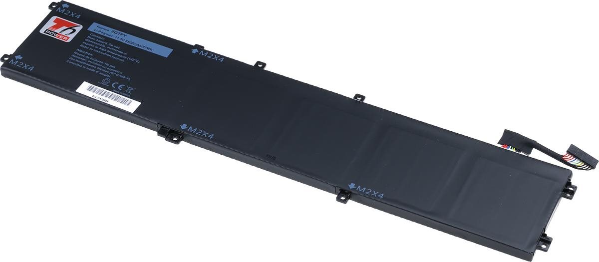 T6 Power pre Dell XPS 9570, Li-Poly, 11,4 V, 8500 mAh (97 Wh), čierna