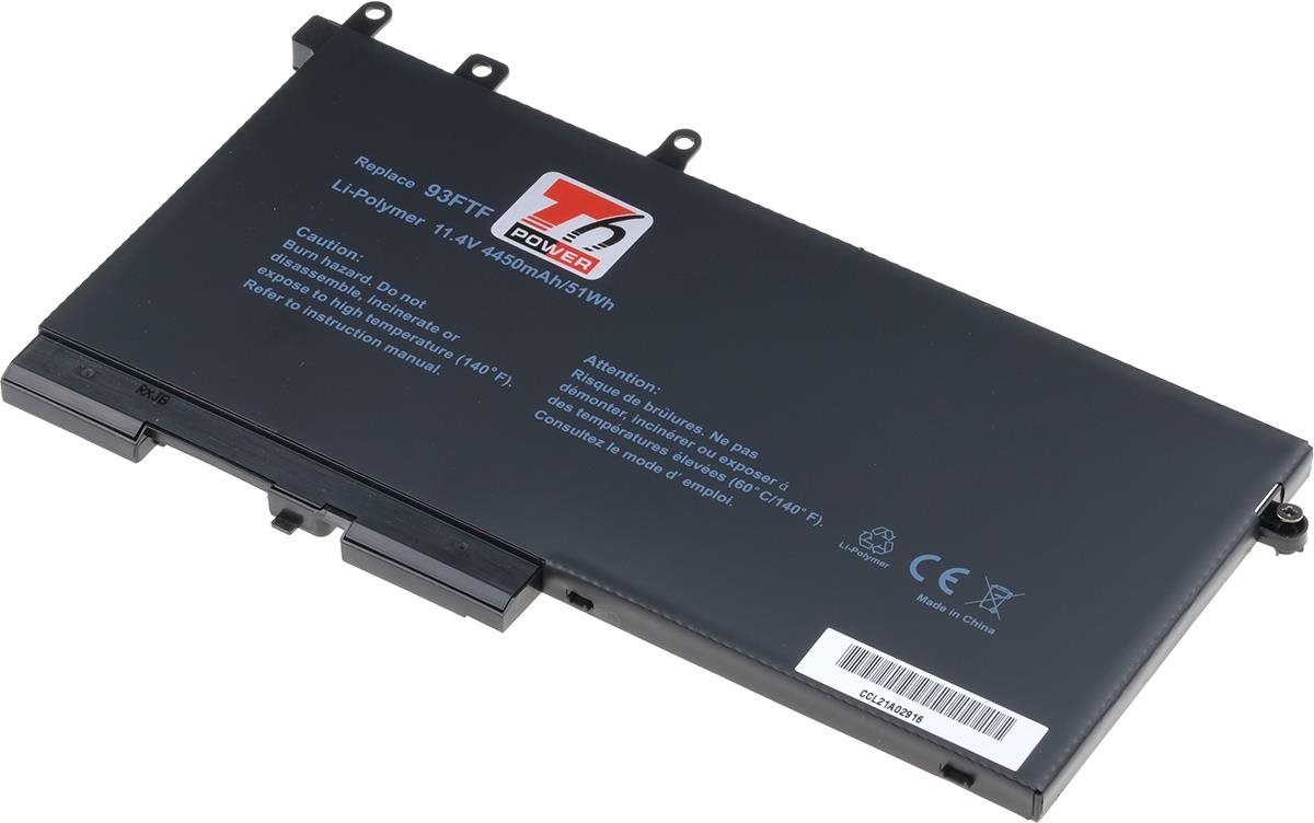 T6 Power pre notebook Dell 93FTF, Li-Pol, 11,4 V, 4450 mAh (51 Wh), čierna