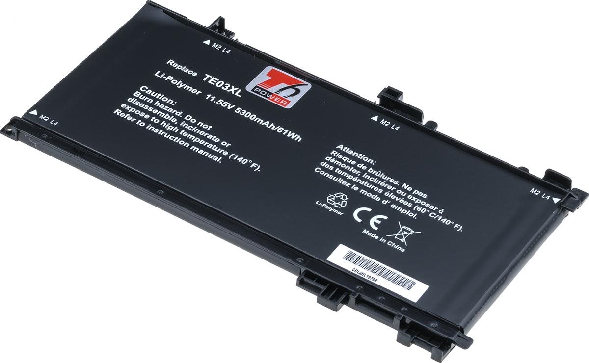 T6 Power pre Hewlett Packard Omen 15-ax000 serie, Li-Poly, 11,55 V, 5300 mAh (61 Wh), čierna