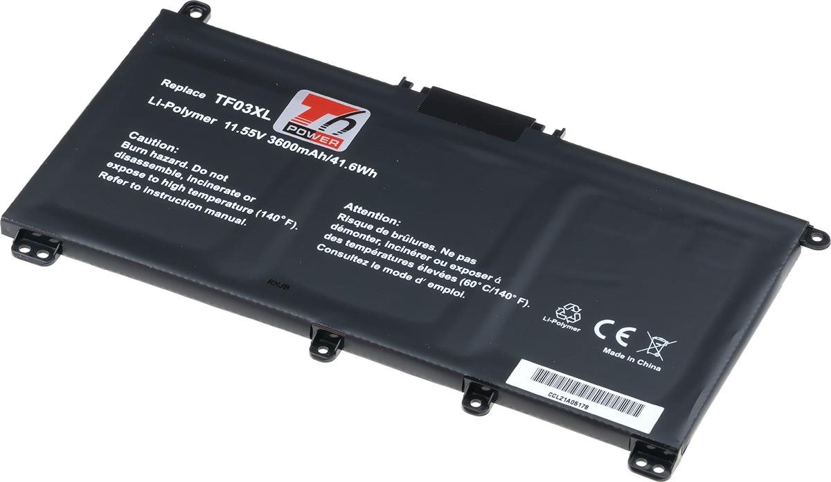 T6 Power pre notebook Hewlett Packard TPN-Q191, Li-Poly, 11,55 V, 3600 mAh (41 Wh), čierna