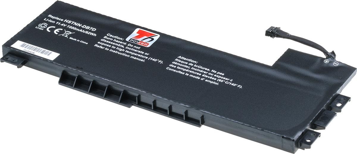 T6 Power pre notebook Hewlett Packard HSTNN-DB7D, Li-Ion, 11,4 V, 7200 mAh (82 Wh), čierna