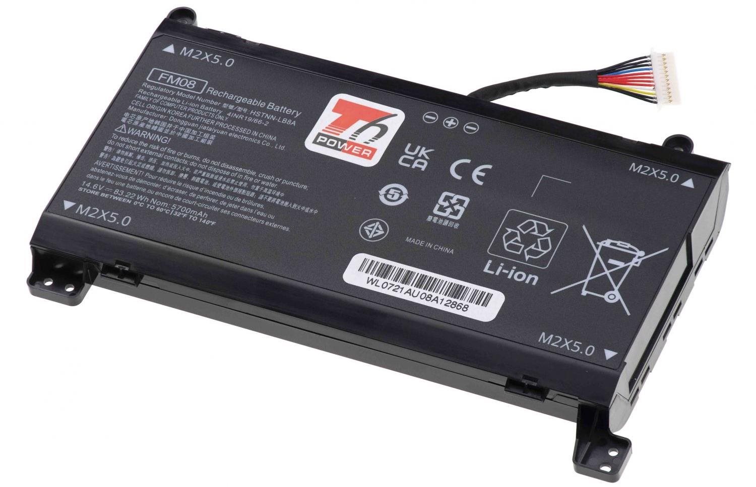 T6 Power pre notebook Hewlett Packard FM08, Li-Ion, 14,6 V, 5 700 mAh (83 Wh), čierna